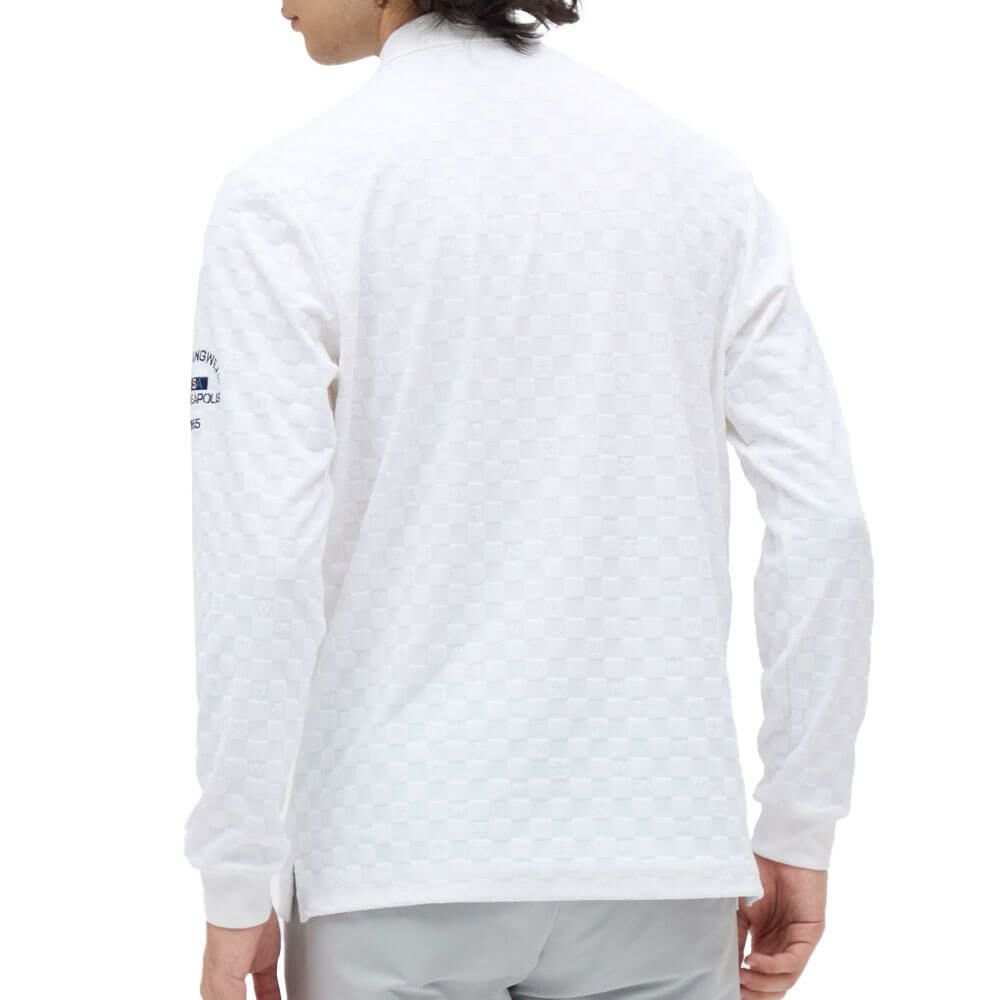 マンシングウェア Munsingwear　メンズ リンクスジャカード 長袖 ポロシャツ MG5FLS81M　2025年モデル 詳細1 詳細10