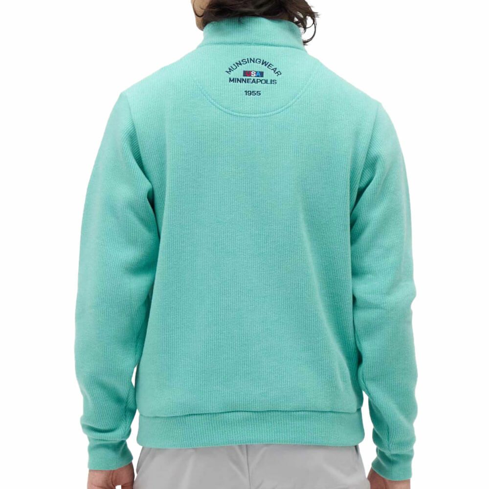 マンシングウェア Munsingwear　メンズ スタンドカラー 長袖 ハーフジップ カットソー セーター MG5FSW80M　2025年モデル 詳細1 詳細3