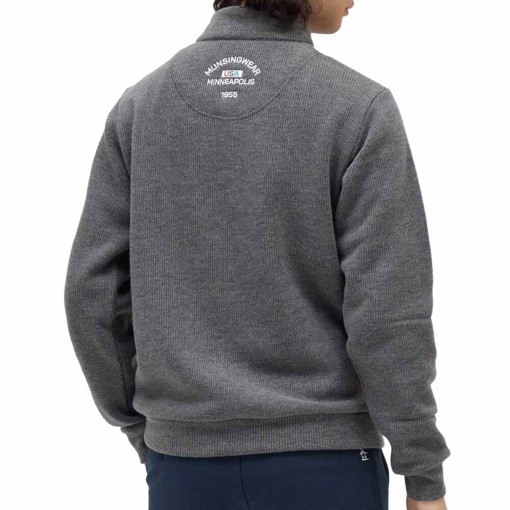 マンシングウェア Munsingwear　メンズ スタンドカラー 長袖 ハーフジップ カットソー セーター MG5FSW80M　2025年モデル 詳細1 詳細5