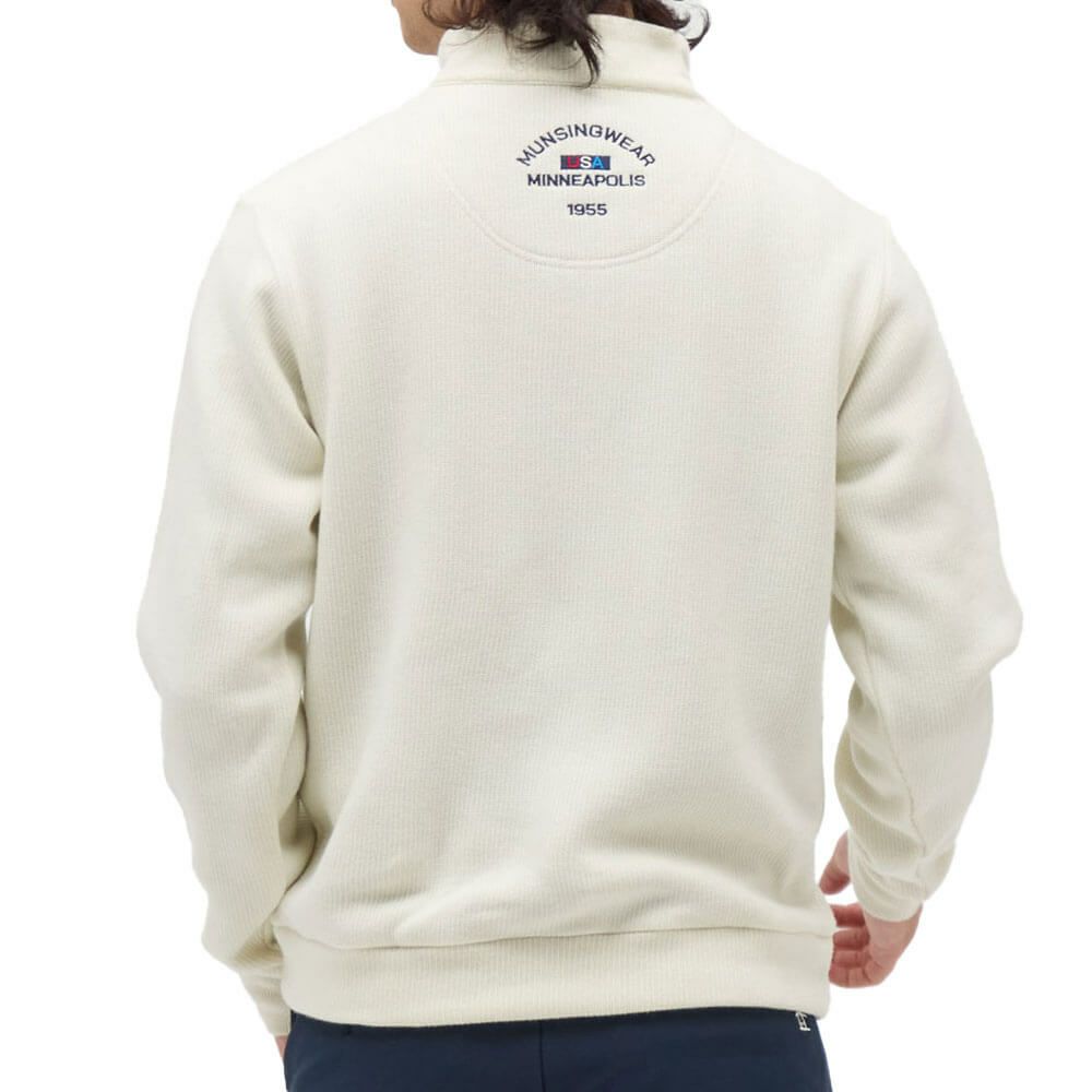 マンシングウェア Munsingwear　メンズ スタンドカラー 長袖 ハーフジップ カットソー セーター MG5FSW80M　2025年モデル 詳細1 詳細9