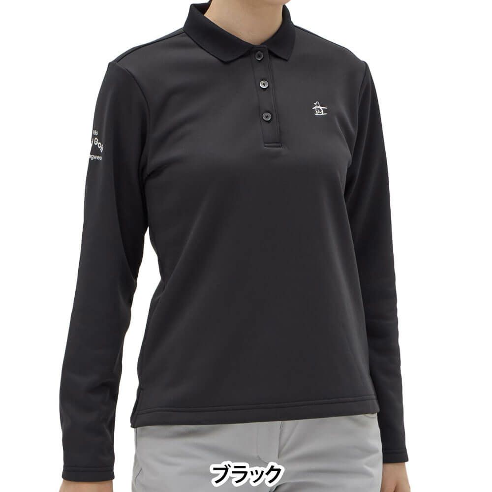 マンシングウェア Munsingwear　レディース ワンポイント刺繍 長袖 ポロシャツ MG5FLS83L　2025年モデル 詳細1 詳細2