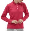 マンシングウェア Munsingwear　レディース ワンポイント刺繍 長袖 ポロシャツ MG5FLS83L　2025年モデル 詳細1 詳細4