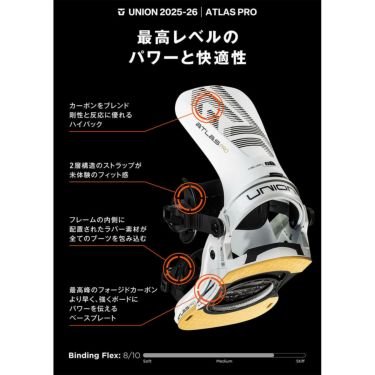 ユニオン UNION　ATLAS PRO アトラス プロ KAZU KOKUBO　スノーボードビンディング 2025-2026 詳細2