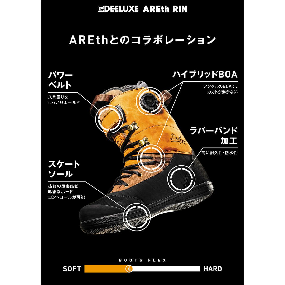 ディーラックス DEELUXE　AREth RIN BOA アース リン ボア BROWN　スノーボード ブーツ 2025-2026 詳細4