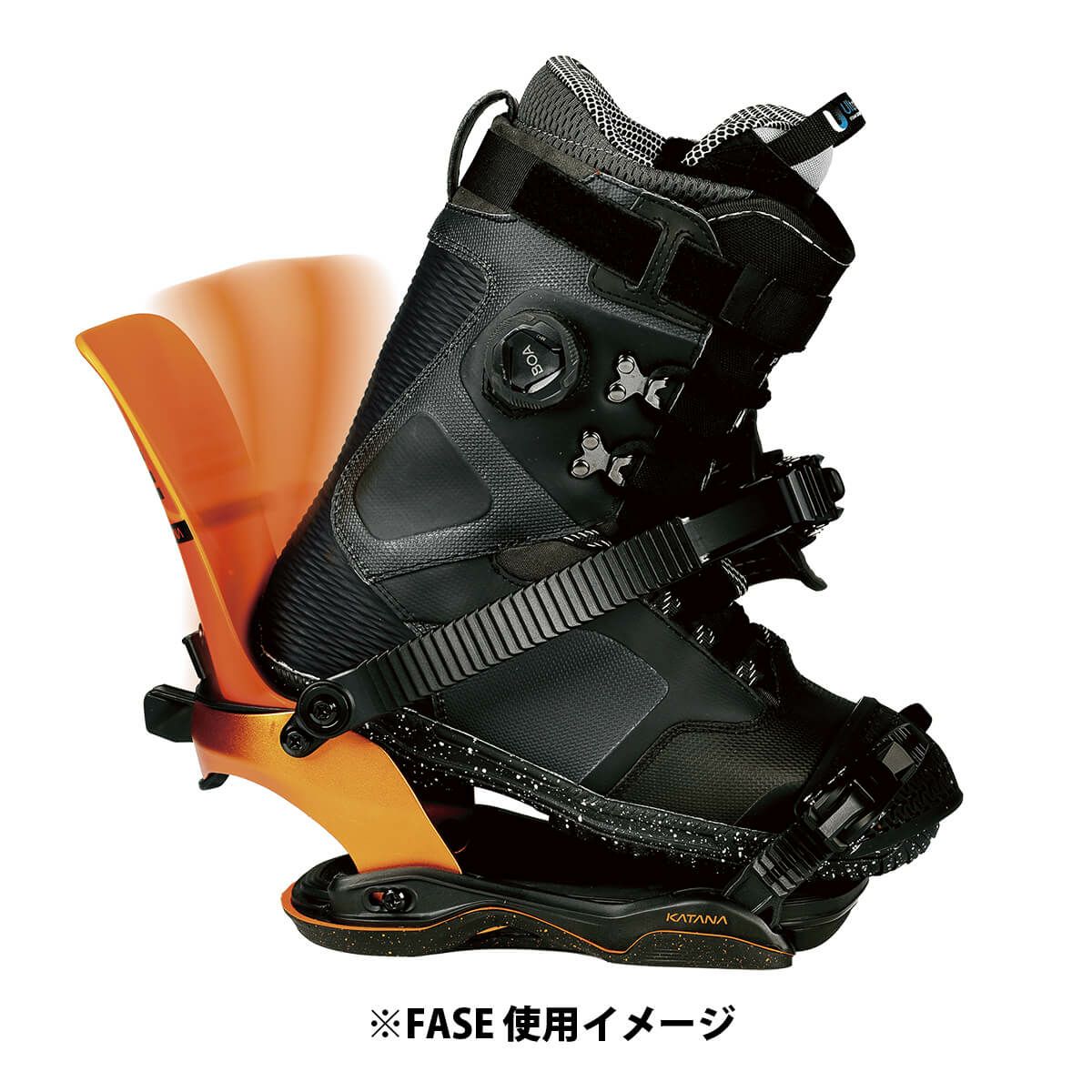 ローム ROME　KATANA AW FASE カタナ エーダブリュー フェイズ BLACK　スノーボードビンディング 2025-2026 詳細3