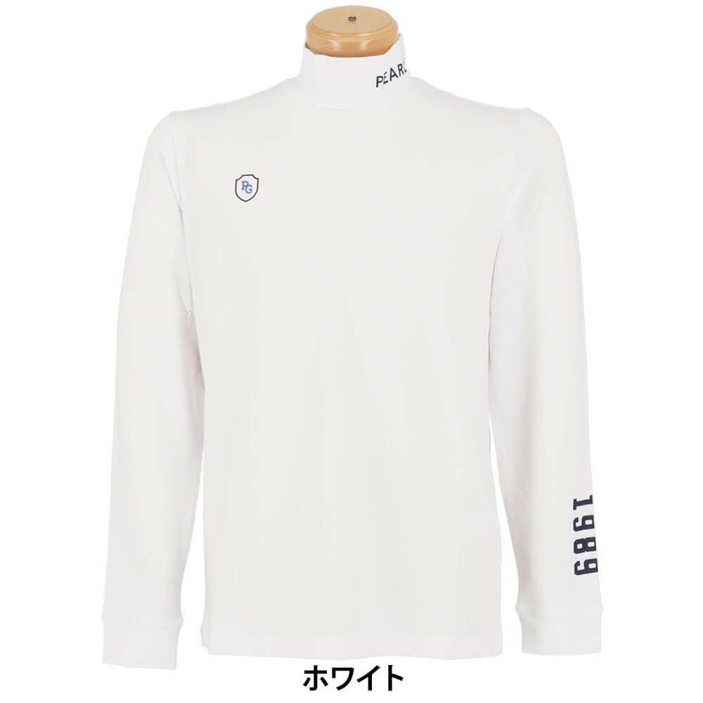 パーリーゲイツ PEARLY GATES　メンズ 綿ベア天竺 長袖 ハイネックシャツ カットソー 053-5266905　2025年モデル 詳細1 詳細2