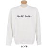 パーリーゲイツ PEARLY GATES　メンズ ジャガードロゴ総柄 長袖 クルーネック セーター プルオーバー 053-5270921　2025年モデル 詳細1 詳細2