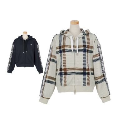 パーリーゲイツ PEARLY GATES　レディース Peスパンダンボールメッシュ 長袖 フルジップ フーディ 055-5262914　2025年モデル 詳細1