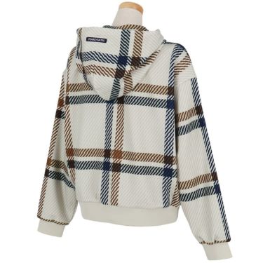 パーリーゲイツ PEARLY GATES　レディース Peスパンダンボールメッシュ 長袖 フルジップ フーディ 055-5262914　2025年モデル 詳細1 詳細3