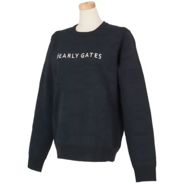 パーリーゲイツ PEARLY GATES　レディース ジャガードロゴ総柄 長袖 クルーネック プルオーバー 055-5270922　2025年モデル 詳細1 詳細4