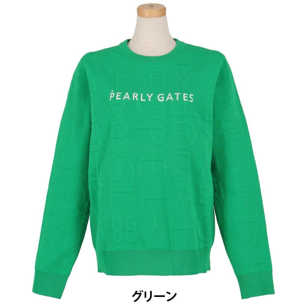 パーリーゲイツ PEARLY GATES　レディース ジャガードロゴ総柄 長袖 クルーネック プルオーバー 055-5270922　2025年モデル 詳細1 詳細6