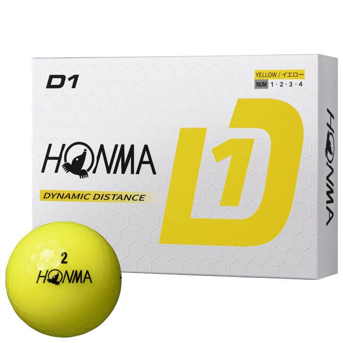 本間ゴルフ　D1 2024年モデル ゴルフボール　20ダースセット（12球入り×20箱）　イエロー