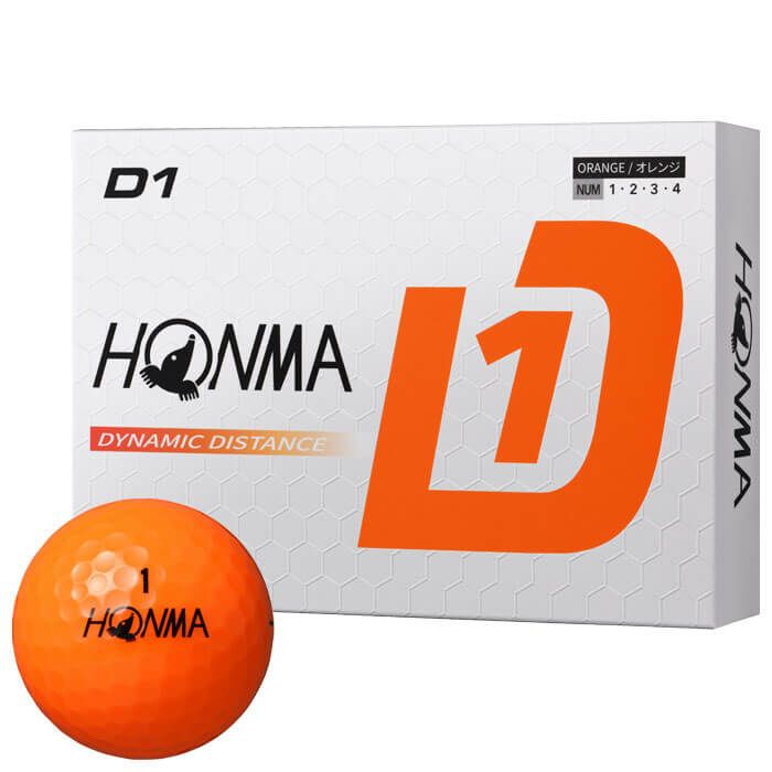 本間ゴルフ　D1 2024年モデル ゴルフボール　20ダースセット（12球入り×20箱）　オレンジ