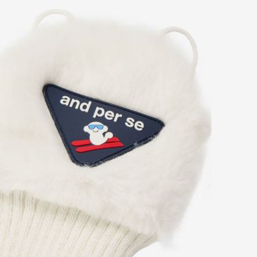 アンパスィ and per se　レディース 手甲カバー 右手用 ハンドウォーマー AFF8815 10 ホワイト　2025年モデル ホワイト 詳細4