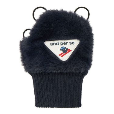 アンパスィ and per se　レディース 手甲カバー 右手用 ハンドウォーマー AFF8815 30 ネイビー　2025年モデル ネイビー