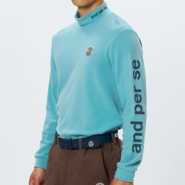 アンパスィ and per se　メンズ マシュマロスムース 長袖 ハイネック シャツ AMF9235V8　2025年モデル 詳細1 詳細7