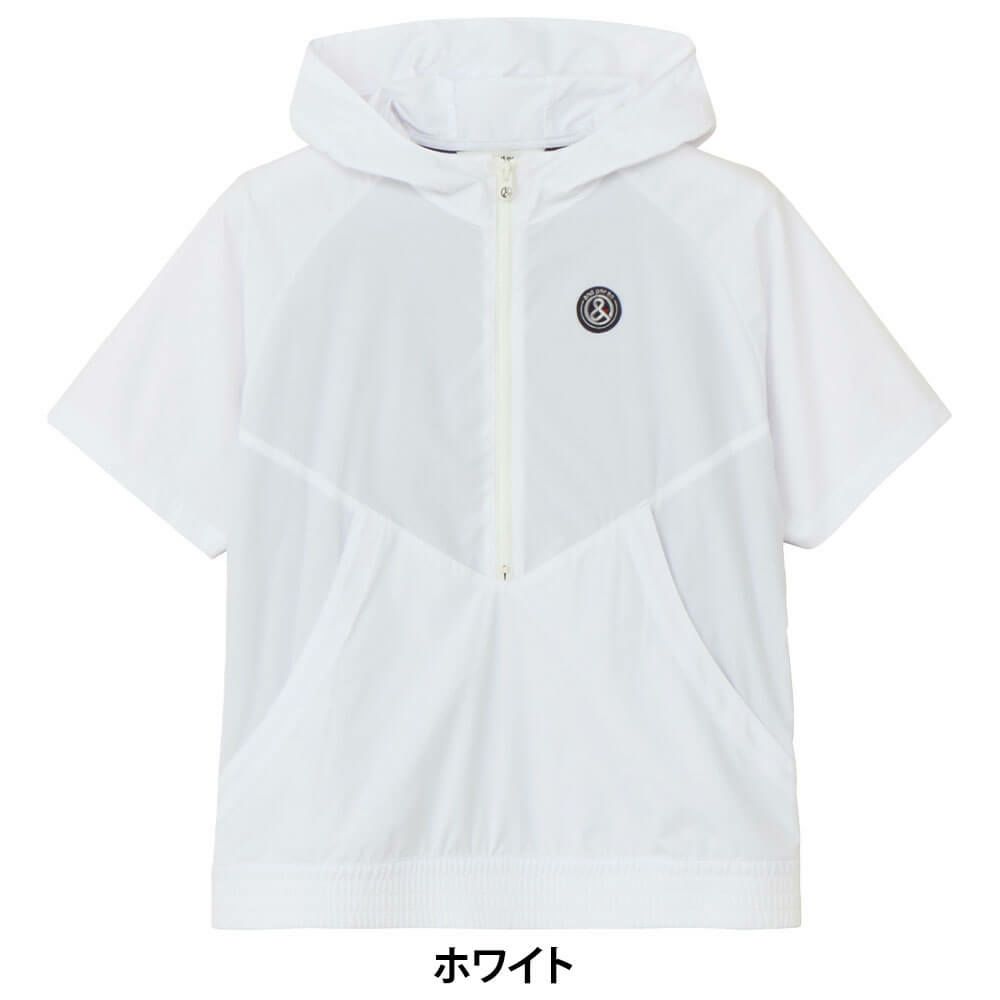 アンパスィ and per se　レディース フード付き 半袖 ハーフジップ プルオーバー AFF1005G2　2025年モデル 詳細1 詳細2