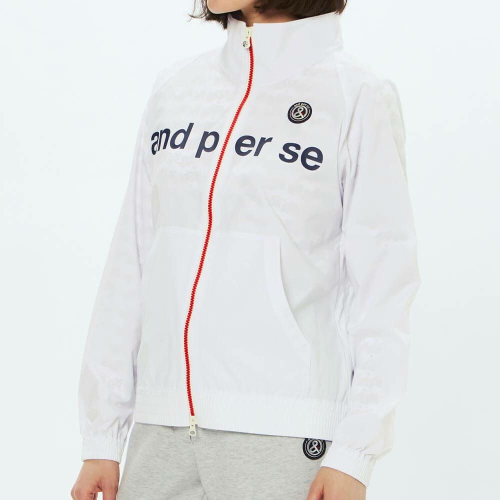 アンパスィ and per se　レディース ロゴプリント 長袖 フルジップ ブルゾン AFF1105G2　2025年モデル 詳細1 詳細5