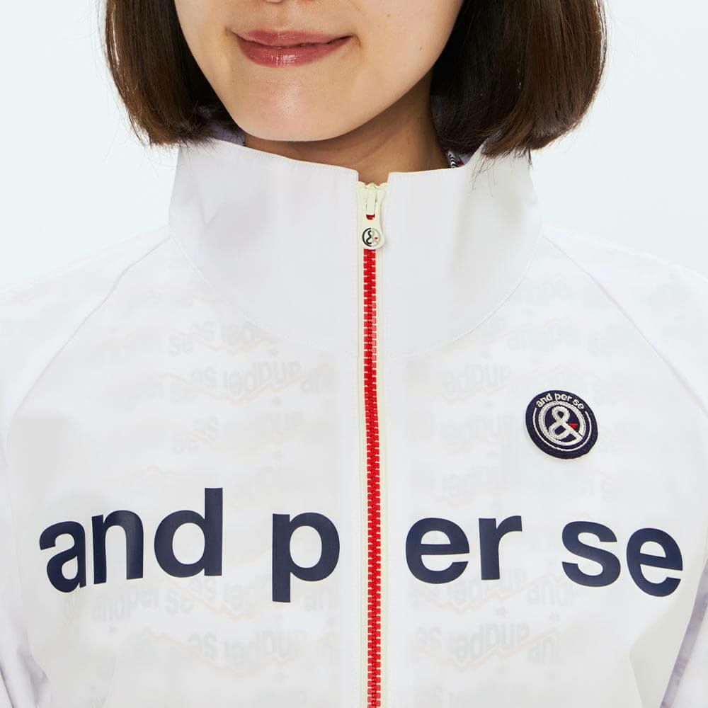 アンパスィ and per se　レディース ロゴプリント 長袖 フルジップ ブルゾン AFF1105G2　2025年モデル 詳細1 詳細6