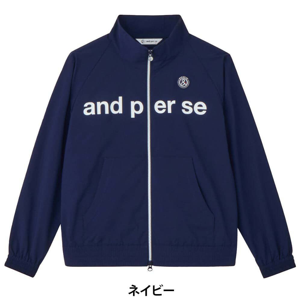アンパスィ and per se　レディース ロゴプリント 長袖 フルジップ ブルゾン AFF1105G2　2025年モデル 詳細1 詳細9