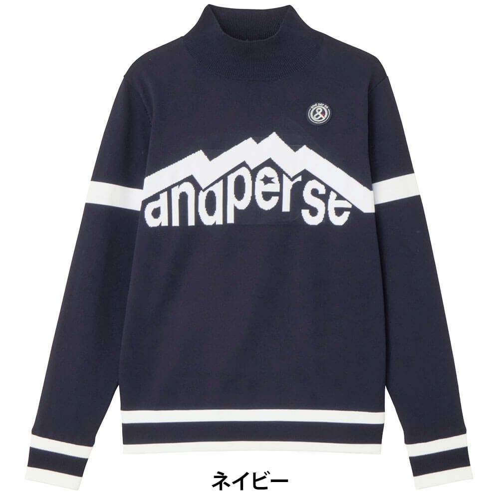 アンパスィ and per se　レディース ウインドシャッター袖 長袖 ハイネック セーター AFF2315A3　2025年モデル 詳細1 詳細2