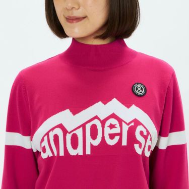 アンパスィ and per se　レディース ウインドシャッター袖 長袖 ハイネック セーター AFF2315A3　2025年モデル 詳細1 詳細8