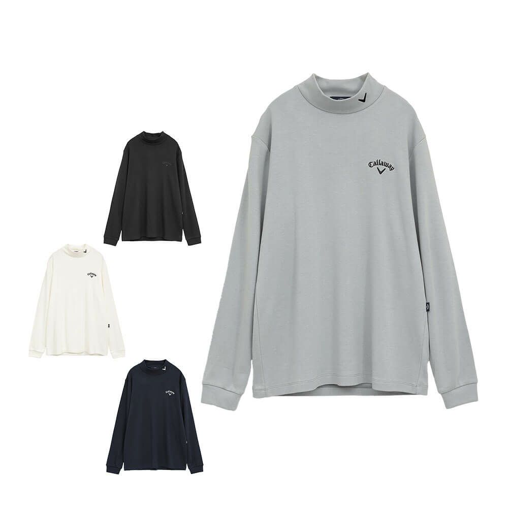 キャロウェイ Callaway　メンズ 裏起毛 スムース 長袖 モックネック シャツ C25233111　2025年モデル 詳細1