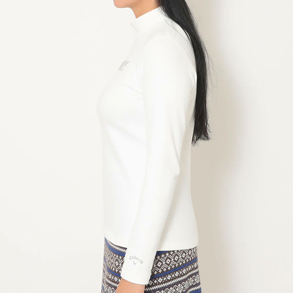 キャロウェイ Callaway　レディース 裏起毛 ダブルニット 長袖 モックネック シャツ C25233205　2025年モデル 詳細7