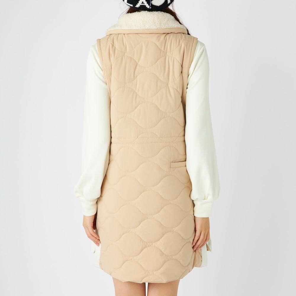 フィラ FILA　レディース 中綿 ノースリーブ フルジップ ワンピース 795-403　2025年モデル 詳細1 詳細3