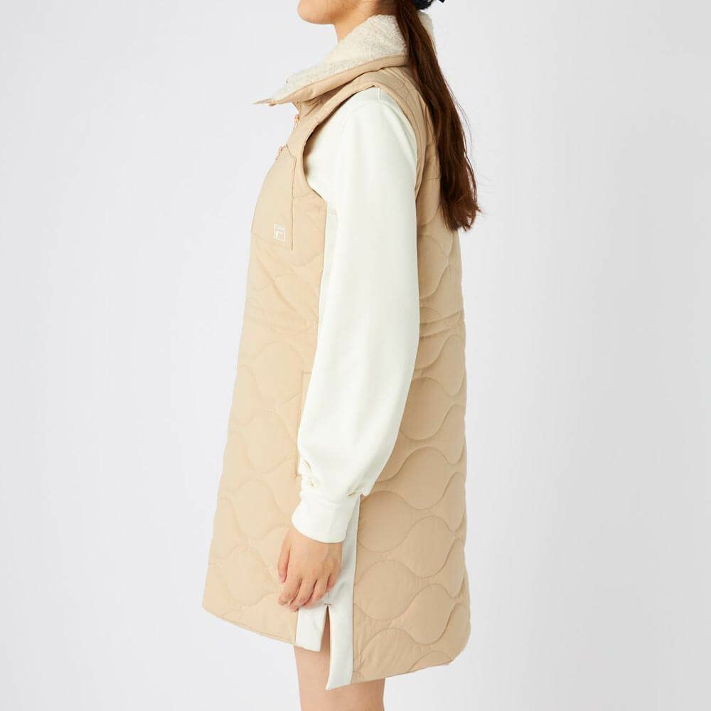 フィラ FILA　レディース 中綿 ノースリーブ フルジップ ワンピース 795-403　2025年モデル 詳細1 詳細4