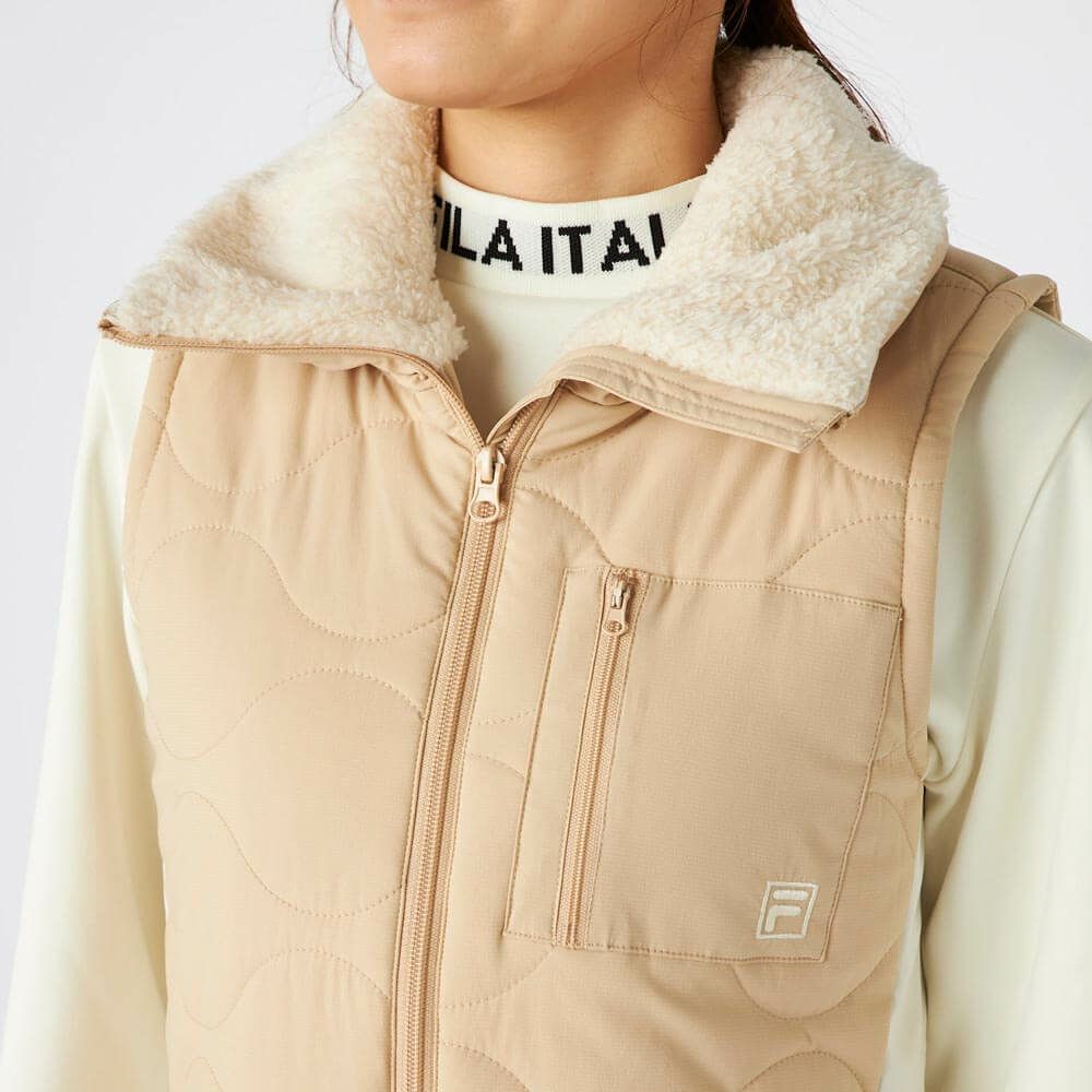 フィラ FILA　レディース 中綿 ノースリーブ フルジップ ワンピース 795-403　2025年モデル 詳細1 詳細5