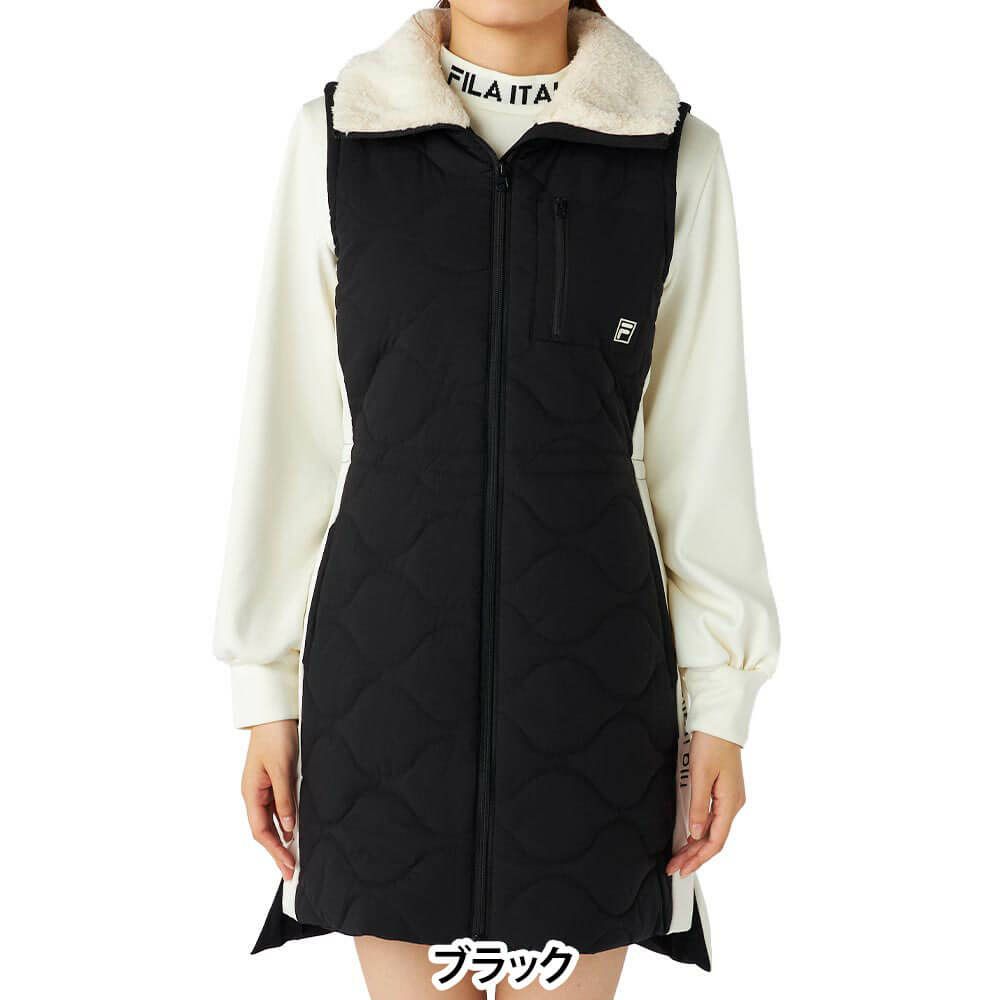 フィラ FILA　レディース 中綿 ノースリーブ フルジップ ワンピース 795-403　2025年モデル 詳細1 詳細8