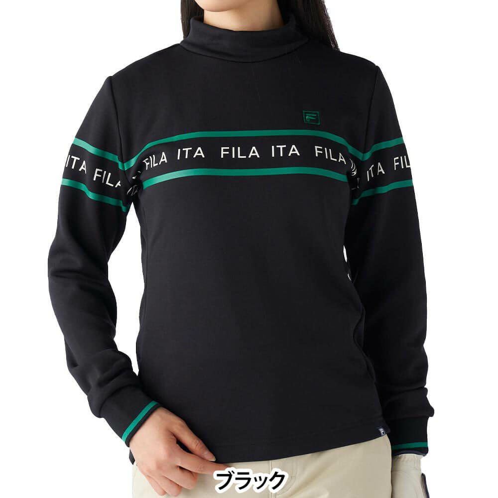 フィラ FILA　レディース 裏起毛 長袖 モックネックシャツ 795-502　2025年モデル 詳細1 詳細2