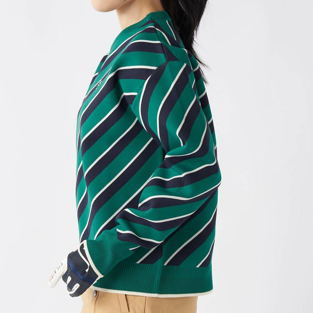 フィラ FILA　レディース 総柄 長袖 クルーネック セーター 795-703　2025年モデル 詳細1 詳細4