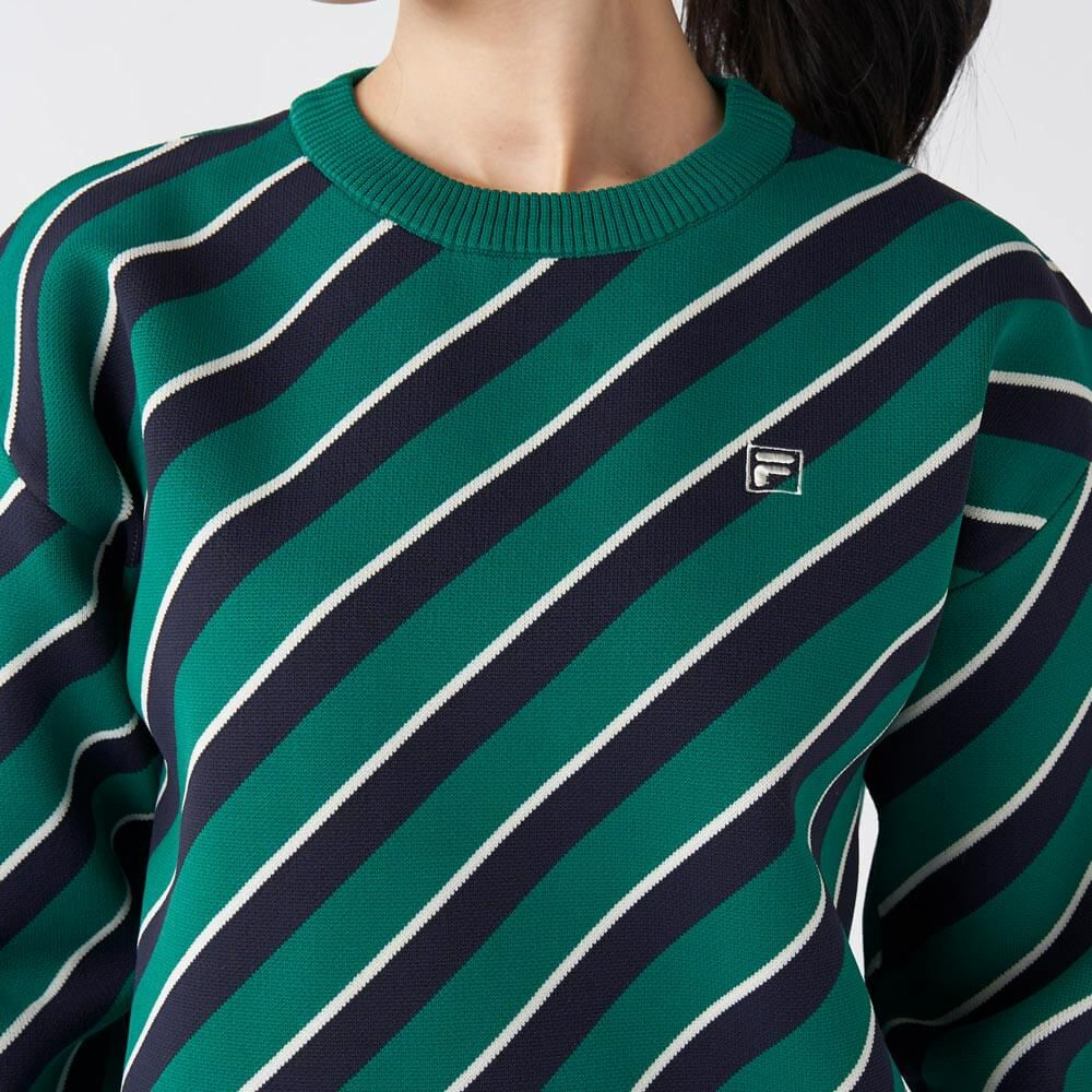 フィラ FILA　レディース 総柄 長袖 クルーネック セーター 795-703　2025年モデル 詳細1 詳細5