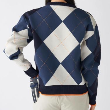 フィラ FILA　レディース 総柄 長袖 クルーネック セーター 795-703　2025年モデル 詳細1 詳細7