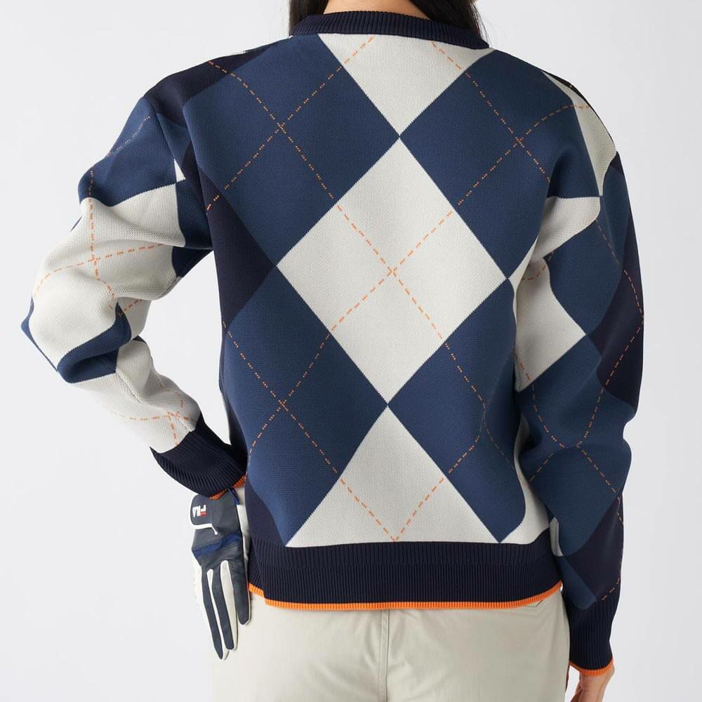 フィラ FILA　レディース 総柄 長袖 クルーネック セーター 795-703　2025年モデル 詳細1 詳細7