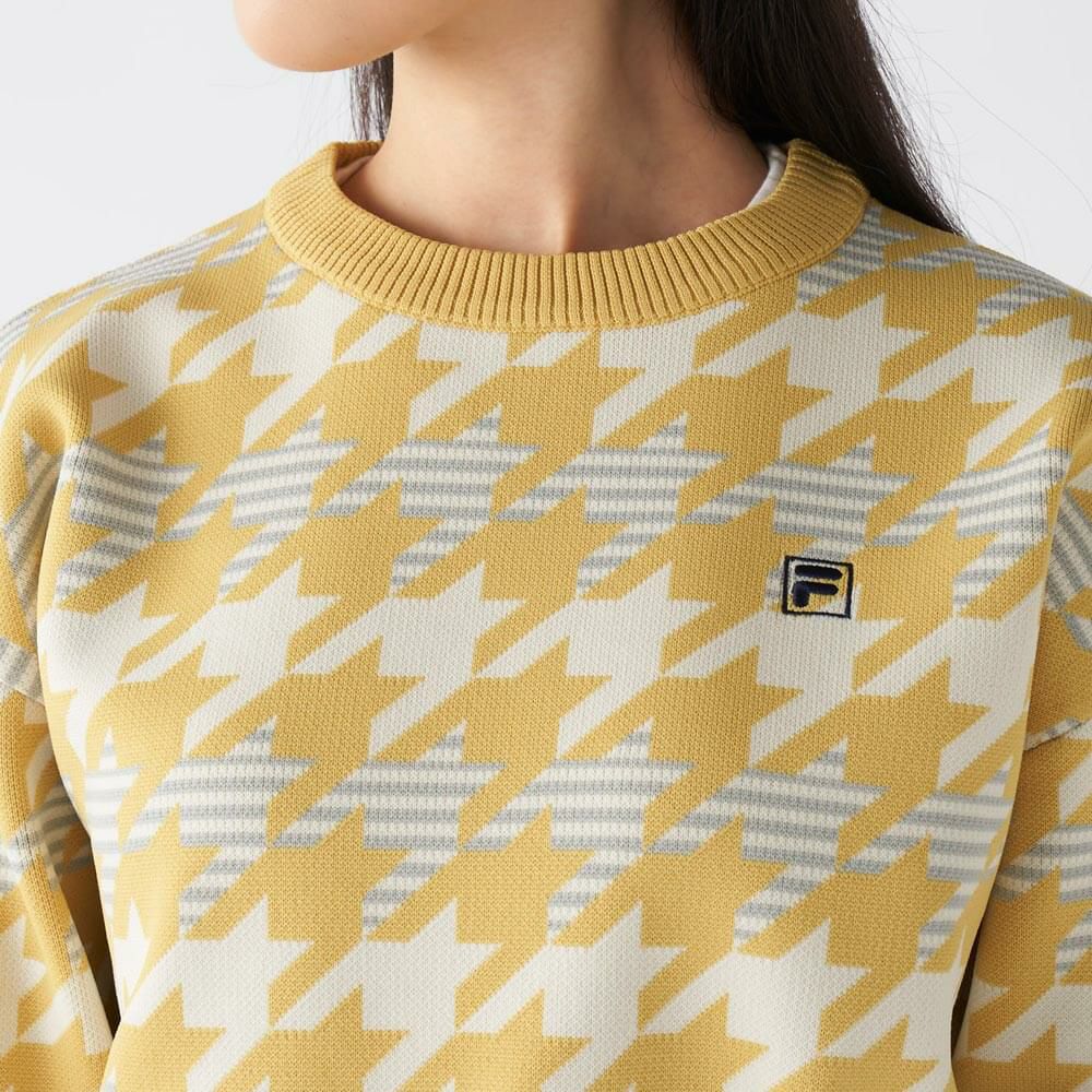 フィラ FILA　レディース 総柄 長袖 クルーネック セーター 795-703　2025年モデル 詳細1 詳細13