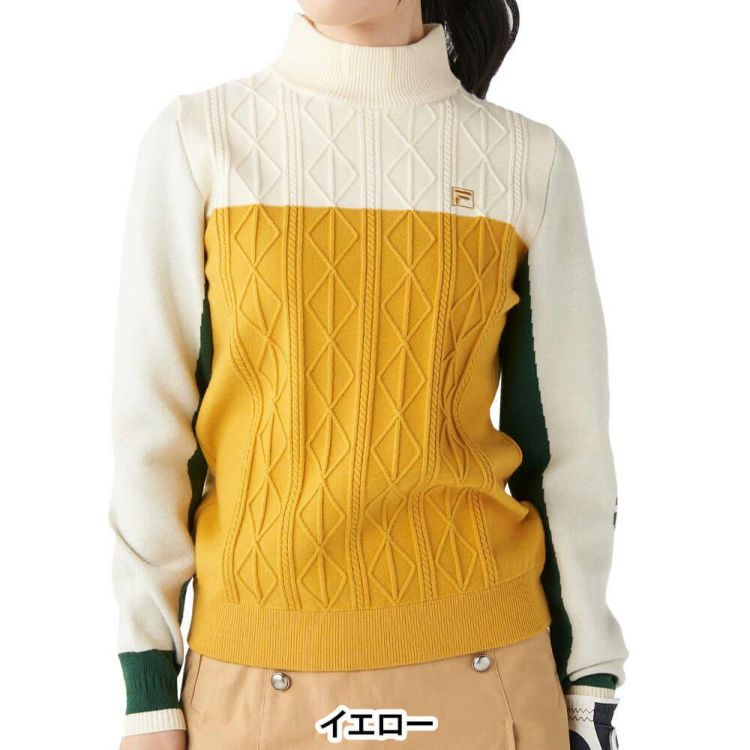フィラ FILA レディース 配色切替 長袖 モックネック セーター 795-705