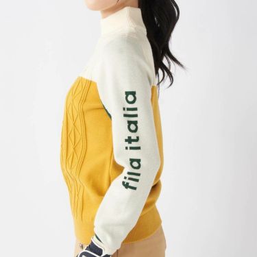 フィラ FILA　レディース 配色切替 長袖 モックネック セーター 795-705　2025年モデル 詳細1 詳細12