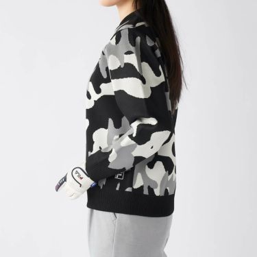 フィラ FILA　レディース ウェーブ柄 長袖 ニット セーター 795-761　2025年モデル 詳細1 詳細4