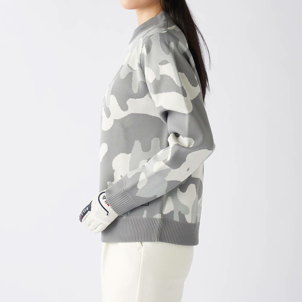 フィラ FILA　レディース ウェーブ柄 長袖 ニット セーター 795-761　2025年モデル 詳細1 詳細7