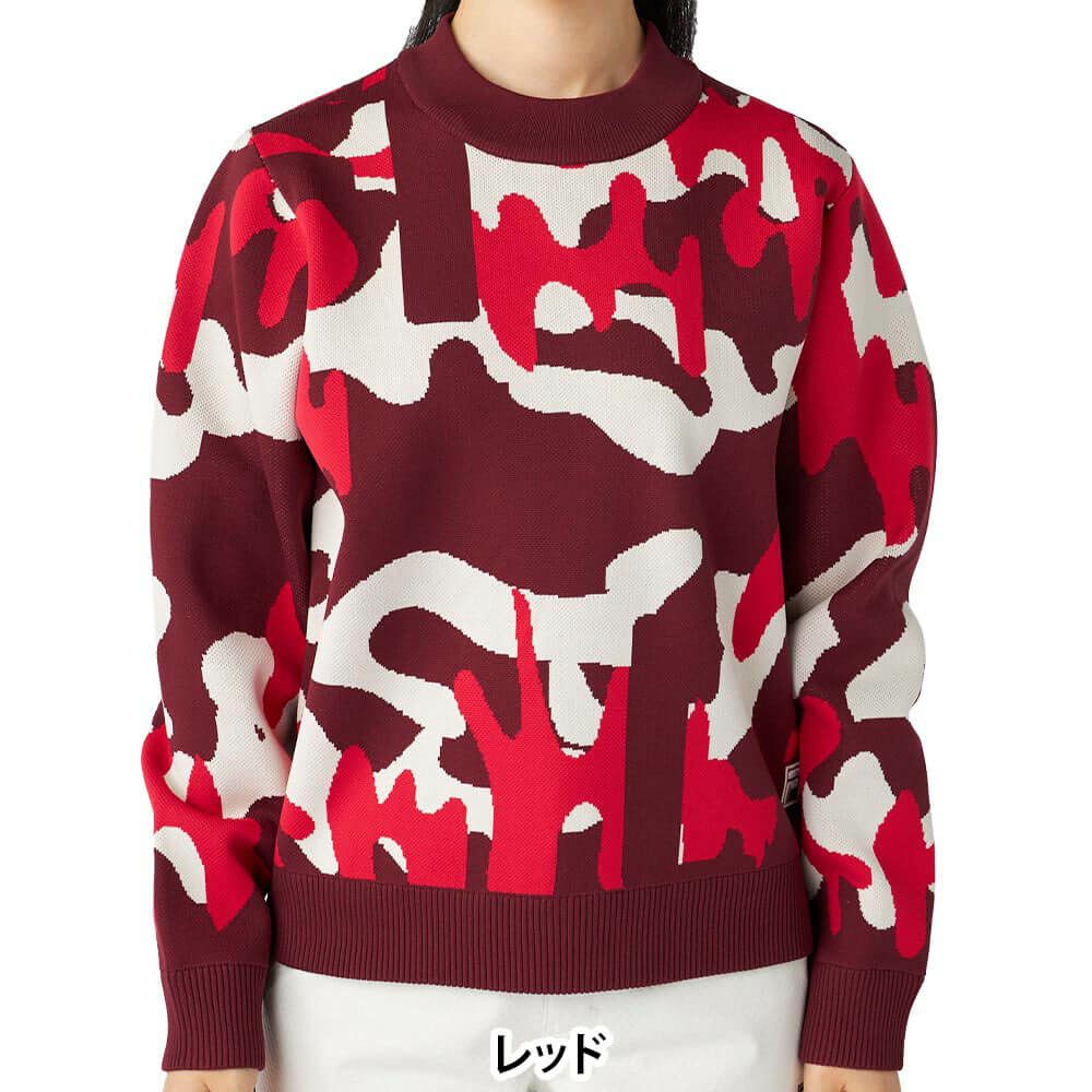 フィラ FILA　レディース ウェーブ柄 長袖 ニット セーター 795-761　2025年モデル 詳細1 詳細11