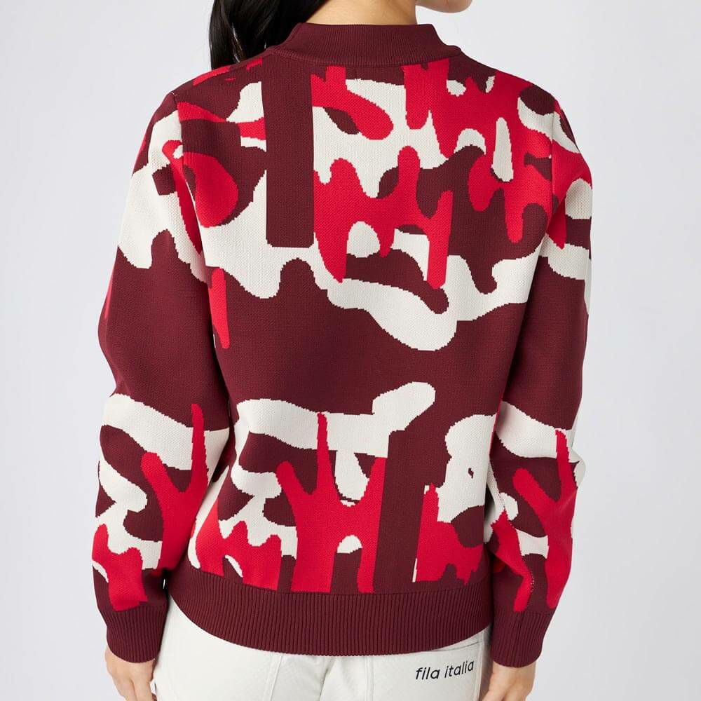 フィラ FILA　レディース ウェーブ柄 長袖 ニット セーター 795-761　2025年モデル 詳細1 詳細12