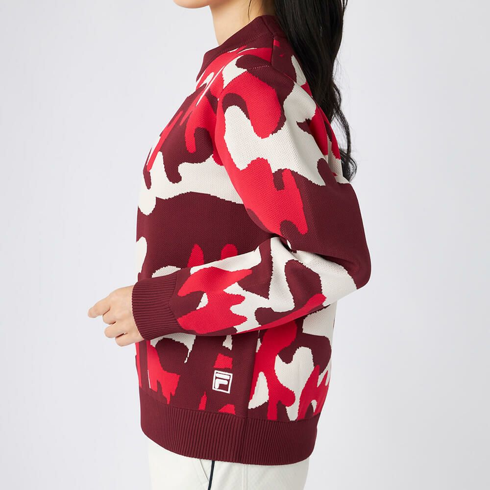 フィラ FILA　レディース ウェーブ柄 長袖 ニット セーター 795-761　2025年モデル 詳細1 詳細13
