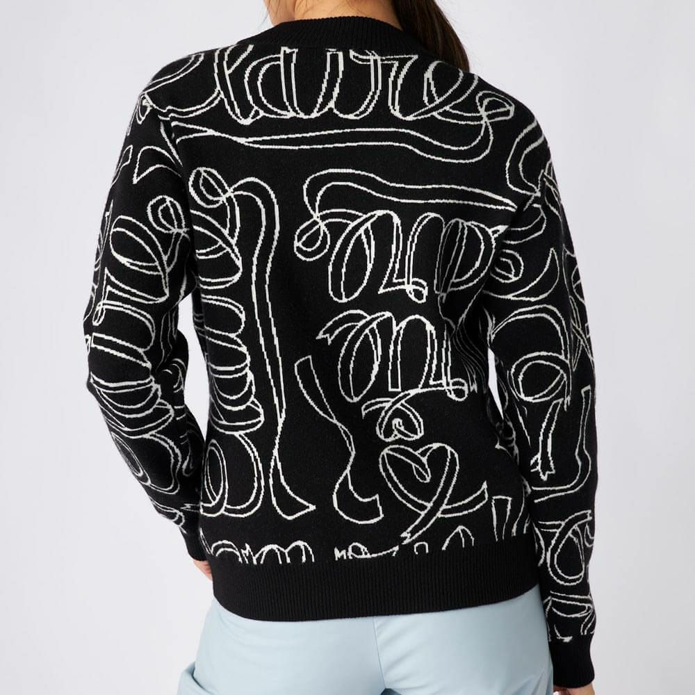 マリクレール marie claire　レディース リボンロゴ 長袖 クルーネック セーター 735-750　2025年モデル 詳細1 詳細3