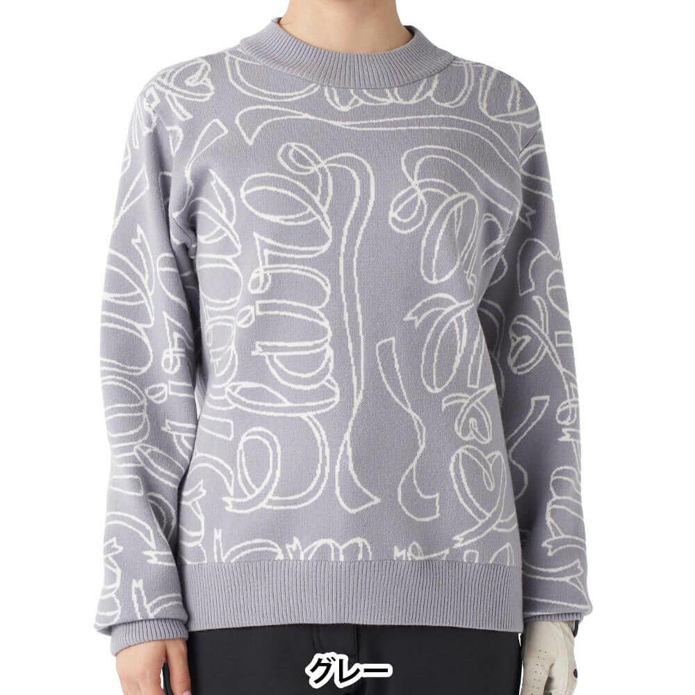 マリクレール marie claire　レディース リボンロゴ 長袖 クルーネック セーター 735-750　2025年モデル 詳細1 詳細5