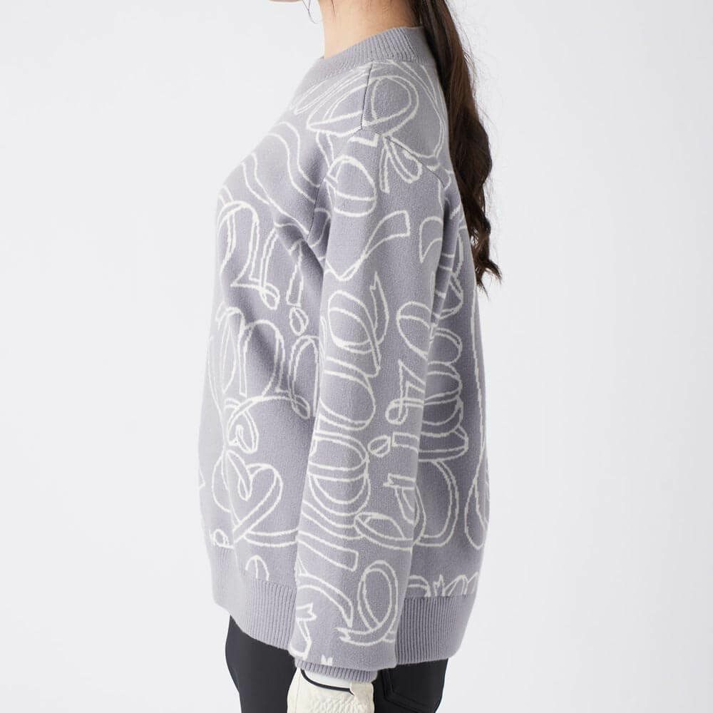 マリクレール marie claire　レディース リボンロゴ 長袖 クルーネック セーター 735-750　2025年モデル 詳細1 詳細7