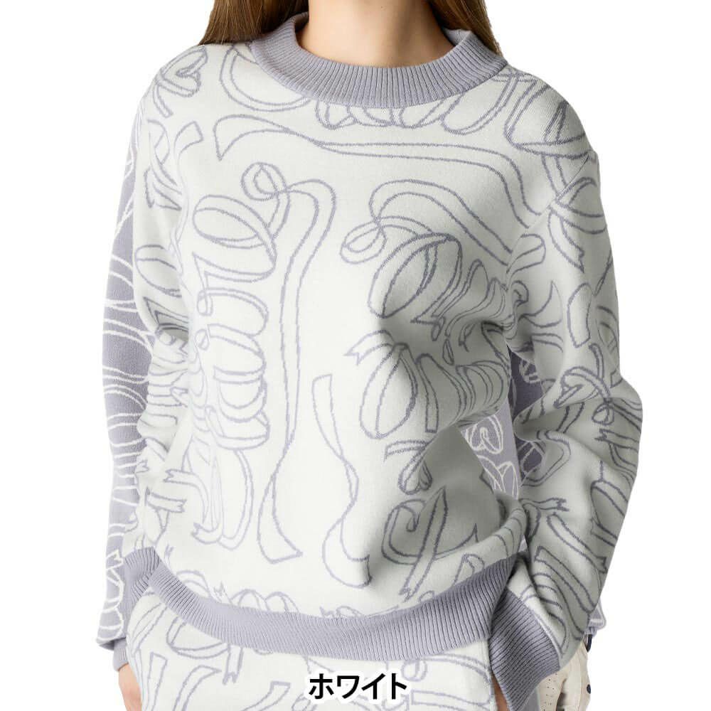 マリクレール marie claire　レディース リボンロゴ 長袖 クルーネック セーター 735-750　2025年モデル 詳細1 詳細8