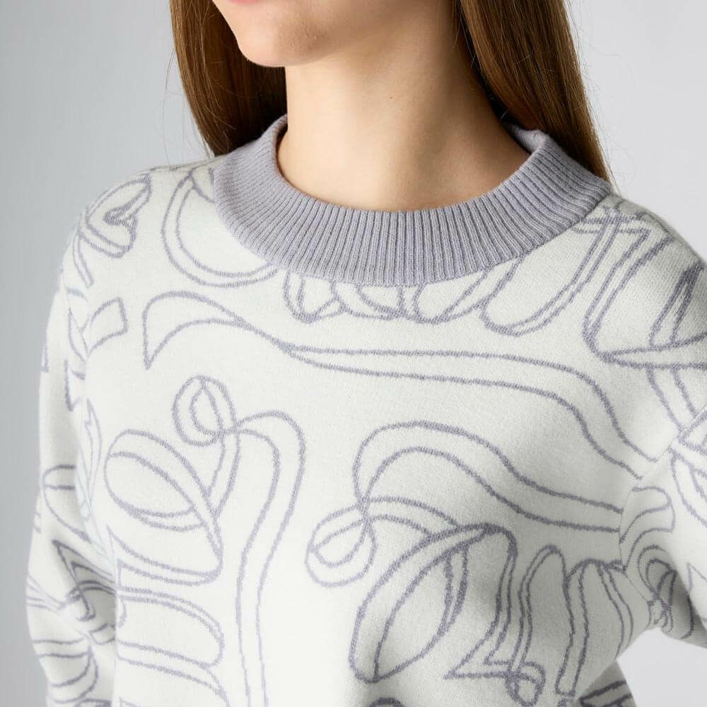 マリクレール marie claire　レディース リボンロゴ 長袖 クルーネック セーター 735-750　2025年モデル 詳細1 詳細11